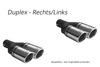 Ulter Duplex Sportauspuff Audi A4 8K Lim., Avant 2008- 70mm rund eingerollt abgeschrägt mit Absorber - Abb. 2