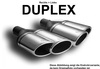 Ulter Duplex Sportauspuff Audi A8 4E QUATTRO 02-10 220x80mm oval eingerollt gerade ohne Absorber - Abb. 3
