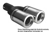 Ulter Sportauspuff Ford FOCUS 2 Fließheck 2005- 80mm rund eingerollt gerade mit Absorber - Abb. 2