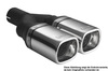 Ulter Sportauspuff Renault MEGANE 3 Grandtour, Cabrio 80x65mm rechteckig eingerollt gerade mit Absorber - Abb. 2