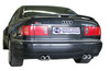 Fox Edelstahl Duplex Sportauspuff Audi A8 u. S8 D2 Typ 4D 2x76mm rund eingerollt abgeschrägt mit Absorber - Abb. 2