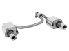 Fox Edelstahl Duplex Sportauspuff Hyundai Coupe GK Tiburon 1.6l 2.0l Bj.02-06 1x100mm rund eingerollt abgeschrägt mit Absorber