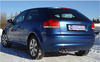 Fox Edelstahl Sportauspuff Audi A3 8P 2x76mm rund eingerollt gerade mit Absorber - Abb. 2