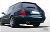 Fox Edelstahl Duplex Sportauspuff Audi A4 B5 Limousine/Avant 2x76mm rund eingerollt gerade mit Absorber