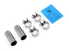 Fox Edelstahl Duplex Sportauspuff Audi A4 B6 Typ 8E Limousine/Avant 1.6l u. 2.0l 1x76mm rund eingerollt gerade mit Absorber - Abb. 4