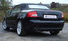 Fox Edelstahl Duplex Sportauspuff Audi A4 B7 Typ 8E, 8H Cabrio, Limousine u. Avant 1x90mm rund eingerollt abgeschrägt mit Absorber - Abb. 2