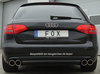 Fox Edelstahl Duplex Sportauspuff Audi A5/S5 B8 8K quattro 3.0 + 4.2 inkl. S-Line je 2x90mm rund eingerollt abgeschrägt mit Absorber - Abb. 6