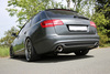 Fox Edelstahl Duplex Sportauspuff Audi A6 4F Typ C6 quattro Limousine u. Avant TDI 1x90mm rund eingerollt abgeschrägt mit Absorber - Abb. 2