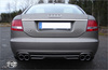Fox Edelstahl Duplex Sportauspuff Audi A6 4F Typ C6 quattro Limousine u. Avant TDI 2x76mm rund eingerollt abgeschrägt mit Absorber - Abb. 2