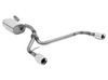 Fox Edelstahl Duplex Sportauspuff Ford Focus 2 Fließheck Facelift Bj.08-10 1x90mm rund eingerollt gerade mit Absorber