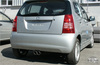 Fox Edelstahl Sportauspuff mittig Kia Picanto 2x70mm rund eingerollt abgeschrägt - Abb. 2