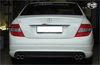 Fox Edelstahl Duplex Sportauspuff Mercedes C-Klasse W204 S204 4-Zylinder Limousine u. T-Modell mit AMG-Stoßstange 2x70mm rund eingerollt abgeschrägt - Abb. 2