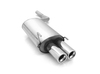 Fox Edelstahl Sportauspuff Mercedes CLK W208 - C208 Coupe u. A208 Cabrio 2x80mm rund eingerollt gerade mit Absorber