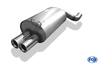 Fox Edelstahl Sportauspuff Mercedes SL R129 2x80mm rund eingerollt gerade mit Absorber