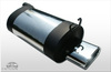 Fox Edelstahl Sportauspuff Mercedes SL R129 160x80mm flachoval eingerollt abgeschrägt mit Absorber