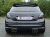 Fox Edelstahl Duplex Sportauspuff Peugeot 207 RC 2x90mm rund eingerollt abgeschrägt