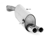 Fox Edelstahl Sportauspuff VW Polo 9N 2x70mm rund eingerollt gerade mit Absorber