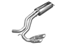 Fox Edelstahl Sportauspuff Sidepipe VW Bora 1J inkl. Variant 2x70mm rund scharf gerade