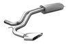 Fox Edelstahl Sportauspuff Sidepipe VW Bora 1J inkl. Variant 130x50mm flachoval scharf abgeschrägt