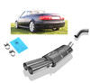 Fox Edelstahl Sportauspuff inkl. Verbindungsrohr Audi 80/90 89 B3 Limousine/Coupe und B4 Cabrio 2.3l 2x76mm rund scharf