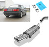 Fox Edelstahl Sportauspuff inkl. Verbindungsrohr Audi 80/90 89 B3 Limousine/Coupe und B4 Cabrio 2.3l 135x80mm flachoval