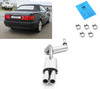 Fox Edelstahl Sportauspuff-Komplettanlage ab Kat Audi 80/90 89 B3 Limousine/Coupe u. B4 Cabrio 2x76mm rund eingerollt gerade mit Absorber