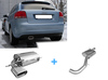 Fox Edelstahl Sportauspuff-Komplettanlage ab Kat Audi A3 8P quattro 160x80mm flachoval eingerollt abgeschrägt mit Absorber