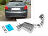 Fox Edelstahl Sportauspuff-Komplettanlage ab Kat Audi S3 8P quattro 2x90mm rund eingerollt abgeschrägt mit Absorber