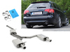 Fox Edelstahl Duplex Sportauspuff-Komplettanlage ab Kat Audi A4 B7 Typ 8E Limousine/ Avant 1.8T 1x90mm rund eingerollt abgeschrägt mit Absorber