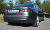 Fox Edelstahl Duplex Sportauspuff-Komplettanlage ab Kat Audi RS6 4F Typ C6 Limousine u. Avant 2x80mm rund eingerollt abgeschrägt mit Absorber - Abb. 2
