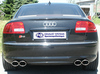 Fox Edelstahl Duplex Sportauspuff-Komplettanlage ab Kat Audi S8 4E Typ D3 2x115x85mm oval eingerollt abgeschrägt - Abb. 2