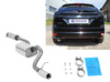 Fox Edelstahl Sportauspuff-Komplettanlage ab Kat Ø63,5mm-System Ford Focus 2 Fließheck Bj.04-08 1x90mm rund eingerollt gerade mit Absorber