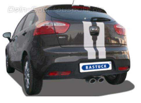 Bastuck Edelstahl Racing-Komplettanlage ab Kat Ausgang Mittig Kia Rio Typ  UB 2x105x75mm oval eingerollt gerade günstig online kaufen 