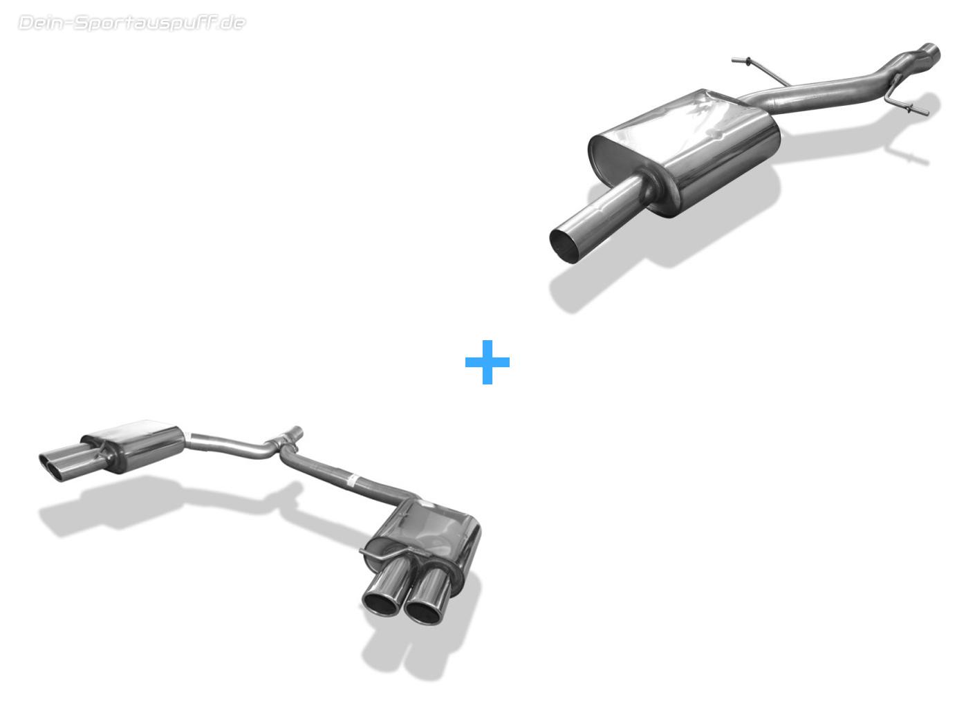 Fox Edelstahl Duplex Sportauspuff Komplettanlage Ab Kat Audi A4 B8 8k