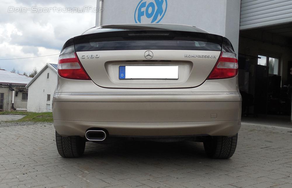 Mercedes CL203 Sportcoupe Edelstahl Sportauspuff mit T/ÜV-Teilegutachten in Flachoval von SUPERSPORT