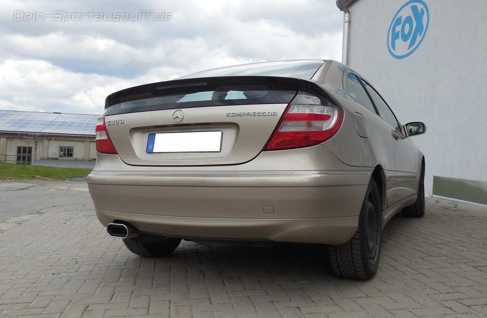 Mercedes CL203 Sportcoupe Edelstahl Sportauspuff mit T/ÜV-Teilegutachten in Flachoval von SUPERSPORT