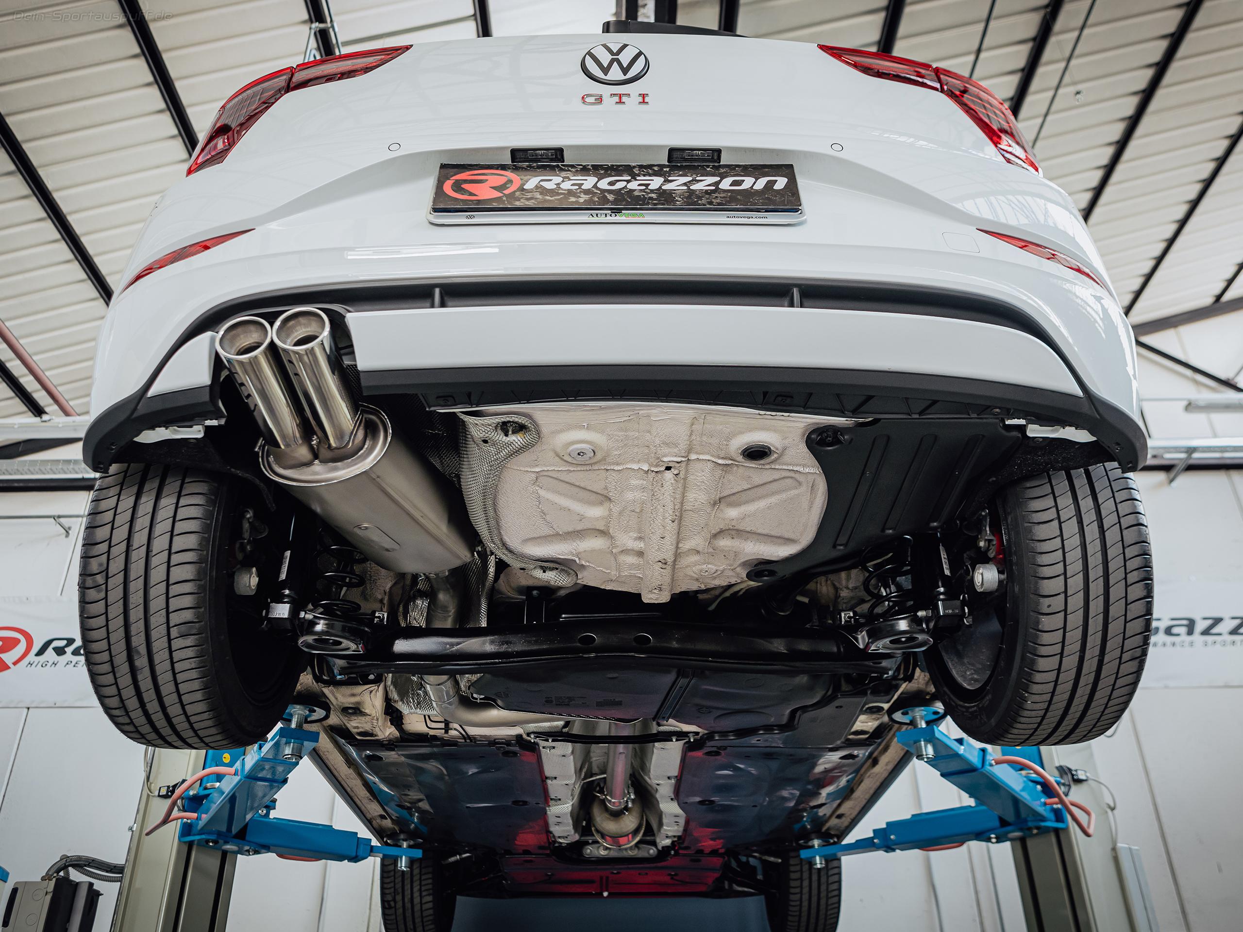 Ragazzon Edelstahl Sportauspuff-Komplettanlage ab Kat VW Polo 6 GTI Typ AW  2x80mm rund eingerollt gerade günstig online kaufen 