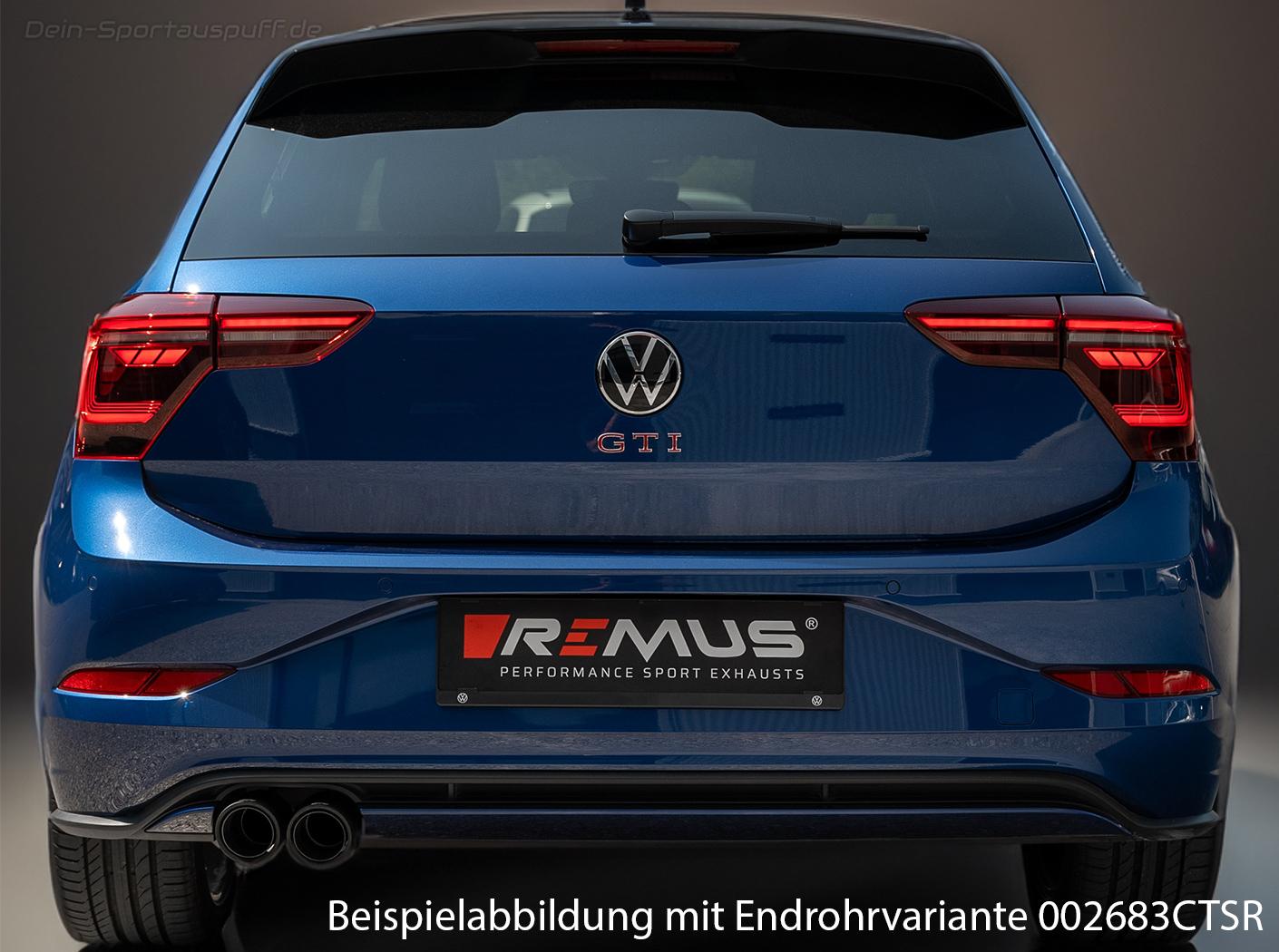 Remus Edelstahl Racing-Komplettanlage ab OPF VW Polo 6 GTI Typ AW (Mod. mit  OPF) ab 2019 inkl. Endrohrsatz nach Wahl günstig online kaufen - Dein- Sportauspuff.de