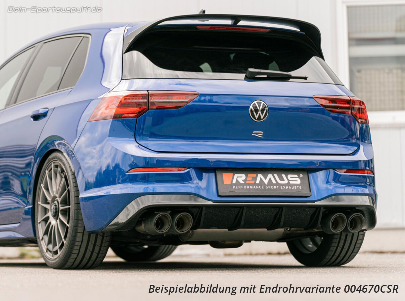 Remus Edelstahl Duplex Sportauspuff-Komplettanlage ab OPF VW Golf 8 R inkl.  Endrohrsatz nach Wahl günstig online kaufen 