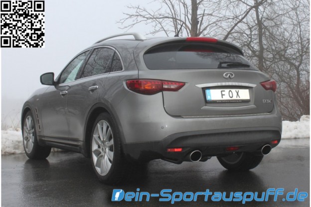 Infiniti FX30d Edelstahl Sport-Auspuffanlage