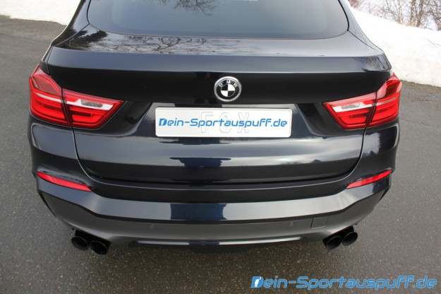 BMW X4 F26 Sportauspuff mit den schwarzen Endrohren